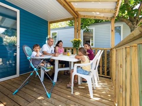 MOBILHOME 4 personnes - Mobil-home Horizon 27.5m² (2 chambres) (- de 5 ans) + terrasse intégrée + TV 4 pers