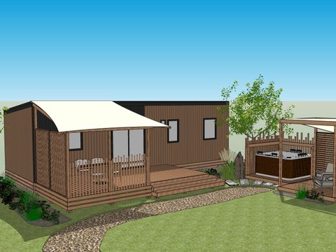 MOBILHOME 4 personnes - Premium 2ch. avec spa (33m²)