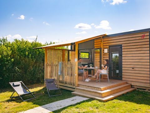 MOBILHOME 2 personnes - Mobil-home Plage Plus 18.6m² (neuf) (1 chambre) + TV + Clim + Lave-vaisselle 2 pers