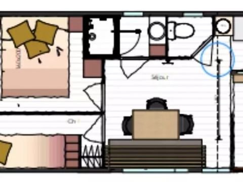 MOBILHOME 4 personnes - Bohème 3 Pièces 4 Personnes