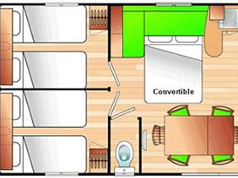 MOBILHOME 6 personnes - GRAND CONFORT