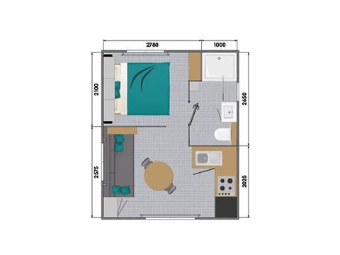 LODGE 2 personnes -  Cottage Floresta "Vue forêt" - Suite 2p - TV - Climatisation