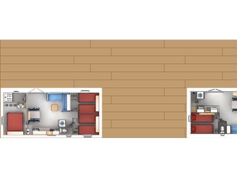 LODGE 12 personnes - Cottage Floresta "Vue forêt" 10-12p - 5 chambres - TV - Climatisation