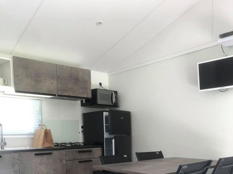 MOBILHOME 4 personnes - Nirvana Duo 33m² 2 salles d'eau/terrasse semi couverte. Pas d'animaux.