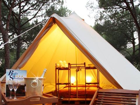 TENTE TOILE ET BOIS 4 personnes - BELLA TENT - Sans sanitaires
