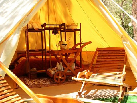 TENTE TOILE ET BOIS 4 personnes - BELLA TENT - Sans sanitaires