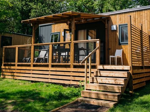 MOBILHOME 6 personnes - Premium 37m² 3 chambres + Terrasse + TV + LV + BBQ + 2SDB + Quartier Piéton