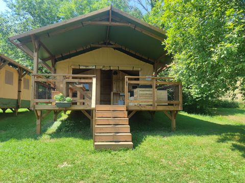 LODGE 4 personnes - Grande Tente Lodge Glamping 42M2