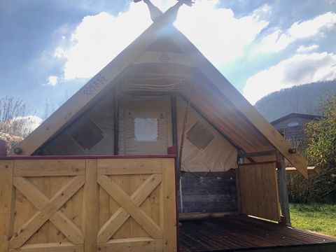 Tente en toile et en bois 4 personnes - LODGE SKALI - sans sanitaires