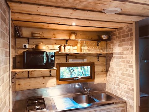 MOBILHOME 4 personnes - Cottage OGHAM - 25m2- La cabane insolite des Scribes