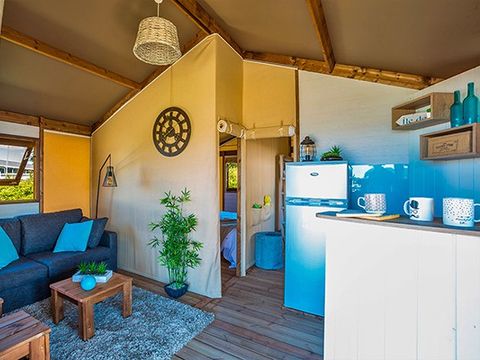 TENTE TOILE ET BOIS 5 personnes - Tente Lodge | 2 Ch. | 4/5 Pers. | Sans SDB