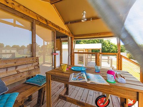 TENTE TOILE ET BOIS 5 personnes - Tente Lodge | 2 Ch. | 4/5 Pers. | Sans SDB