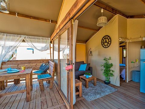 TENTE TOILE ET BOIS 5 personnes - Tente Lodge | 2 Ch. | 4/5 Pers. | Sans SDB