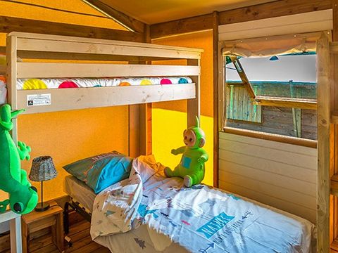 TENTE TOILE ET BOIS 5 personnes - Tente Lodge | 2 Ch. | 4/5 Pers. | Sans SDB