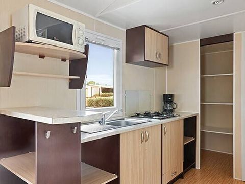 MOBILHOME 4 personnes - Comfort | 2 Ch. | 4 Pers. | Terrasse surélevée | 1 SDB | Clim. | TV