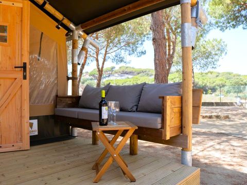 Tente en toile et en bois 4 personnes - Safari Salguer
