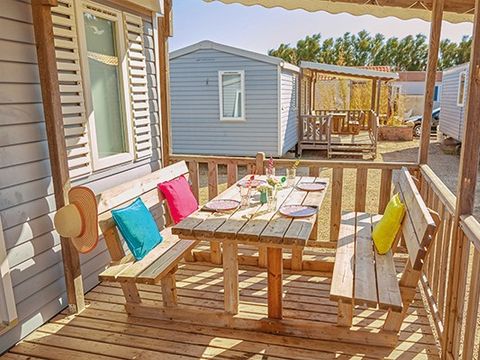 MOBILHOME 6 personnes - Comfort XL | 2 Ch. | 4/6 Pers. | Terrasse surélevée | Clim.