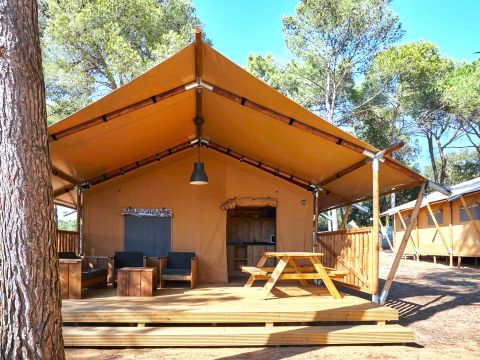 TENTE TOILE ET BOIS 5 personnes - GLAMPING TRAMUNTANA