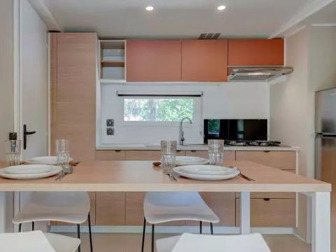 MOBILHOME 6 personnes - Mobil-home | Premium | 3 Ch. | 6 Pers. | Terrasse surélevée | Clim.
