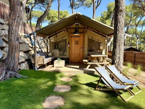 Tente en toile et en bois 4 personnes - Tente Medes