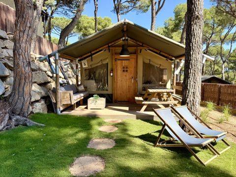 TENTE TOILE ET BOIS 4 personnes - Tente Medes