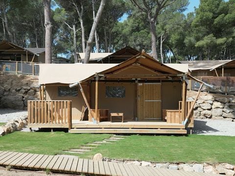 Tente en toile et en bois 5 personnes - Boutique Illa Roja