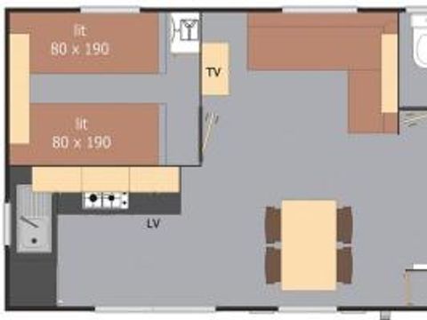 MOBILHOME 5 personnes - NEUF GRAND LARGE