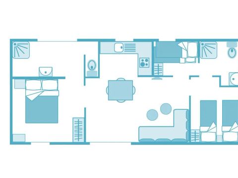 MOBILHOME 6 personnes - Ciela Prestige Taos 3 chambres dont 1 suite parentale