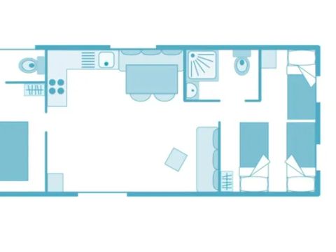 MOBILHOME 5 personnes - Ciela Prestige Taos 2 chambres dont une suite parentale