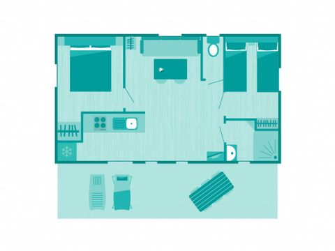 MOBILHOME 4 personnes - Ciela Family 2 chambres