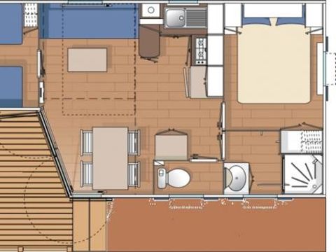 MOBILHOME 6 personnes - 4/6 pers. CLIMATISE - 2 chambres