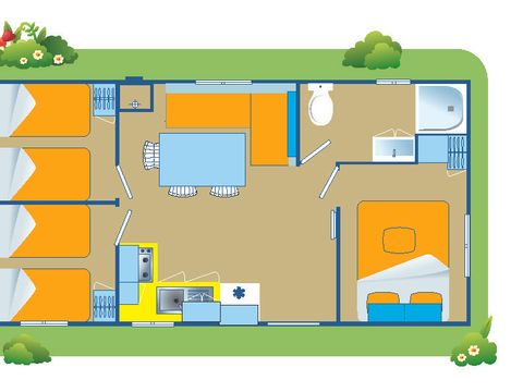 Mobilhome 4 personnes - Happy Premium with sea view - Hillside