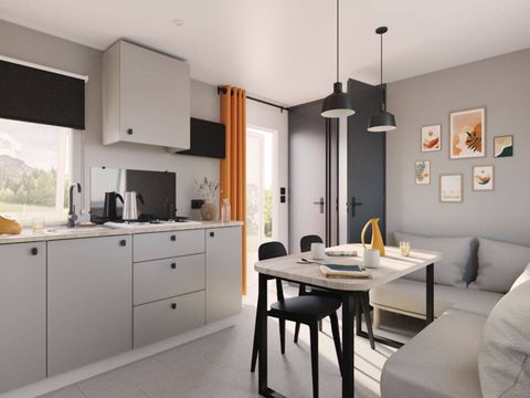 MOBILHOME 4 personnes - Premium | 2 Chambres | Capacité 4 personnes | Terrasse Lounge | 1 Salle de bain | Climatisation