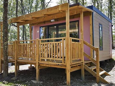 MOBILHOME 2 personnes - Confort | Studio | Capacité 2 personnes | Terrasse semi couverte | 1 Salle de bain | Climatisation