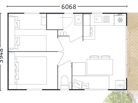 MOBILHOME 4 personnes - MOBIL-HOME 27m² / 2 chambres