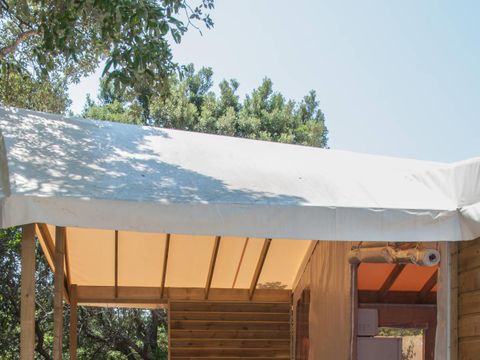 MOBILHOME 5 personnes - Lodge SAHARI 24m² - 2 chambres - terrasse 10m² (avec sanitaires)