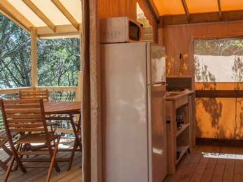 MOBILHOME 5 personnes - Lodge SAHARI 24m² - 2 chambres - terrasse 10m² (avec sanitaires)