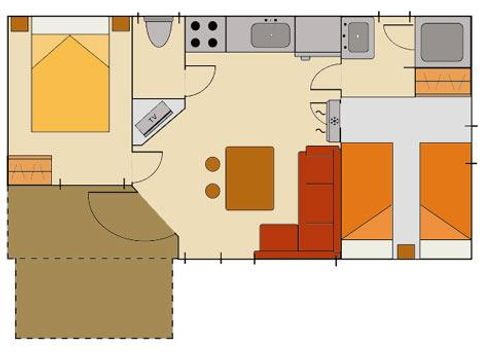 MOBILHOME 4 personnes - Climatisation
