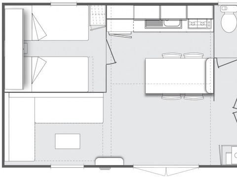 MOBILHOME 6 personnes - Bois - Climatisé