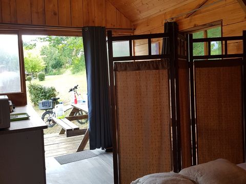 Hébergement 2 personnes - Cabane Roulotte 14 m2 avec terrasse