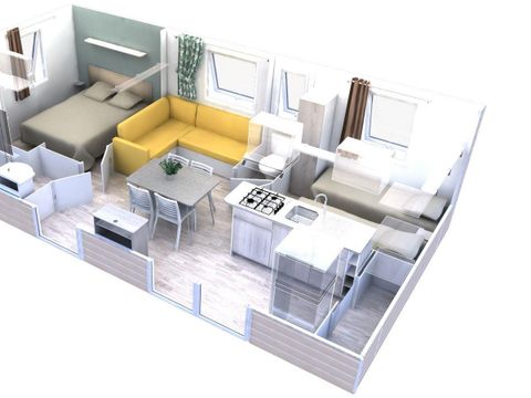 Mobilhome 4 personnes - 2 chambres