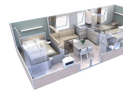 MOBILHOME 6 personnes - Mobil-home 3 chambres 6 pers