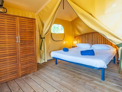 Tente en toile et en bois 5 personnes - Super Lodge | 2 Ch. | 4/5 Pers. | Sans SDB