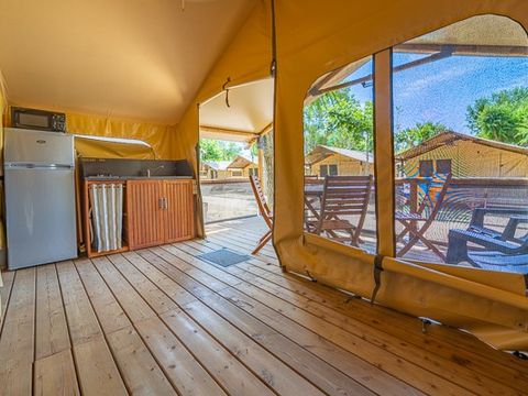 Tente en toile et en bois 5 personnes - Super Lodge | 2 Ch. | 4/5 Pers. | Sans SDB