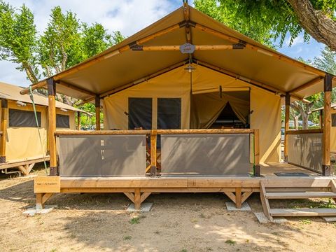 Tente en toile et en bois 5 personnes - Super Lodge | 2 Ch. | 4/5 Pers. | Sans SDB