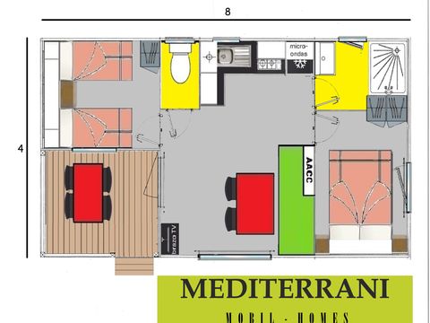 MOBILHOME 5 personnes - MEDITERRANI 5 Pax