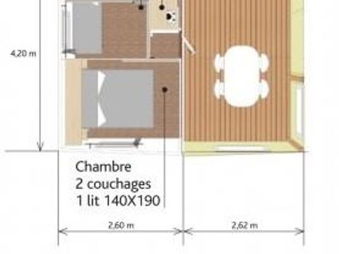 BUNGALOW TOILÉ 5 personnes - Tithome - sans sanitaires