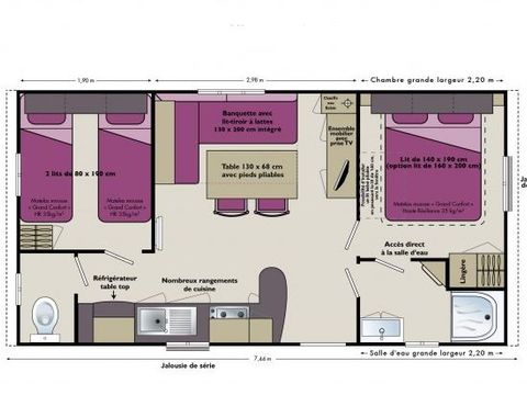 MOBILHOME 5 personnes - Cottage Confort