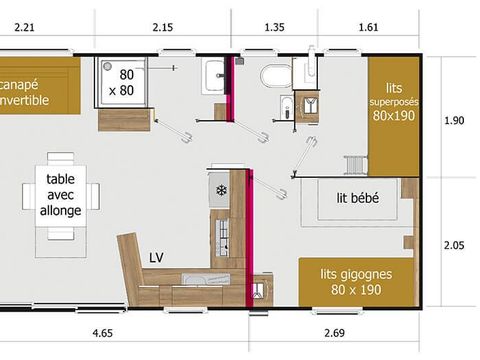 MOBILHOME 6 personnes - NEW VALLEY
