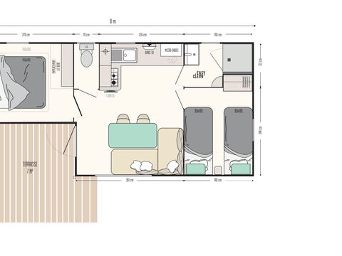 MOBILHOME 4 personnes - New Family 24m² Clim TV